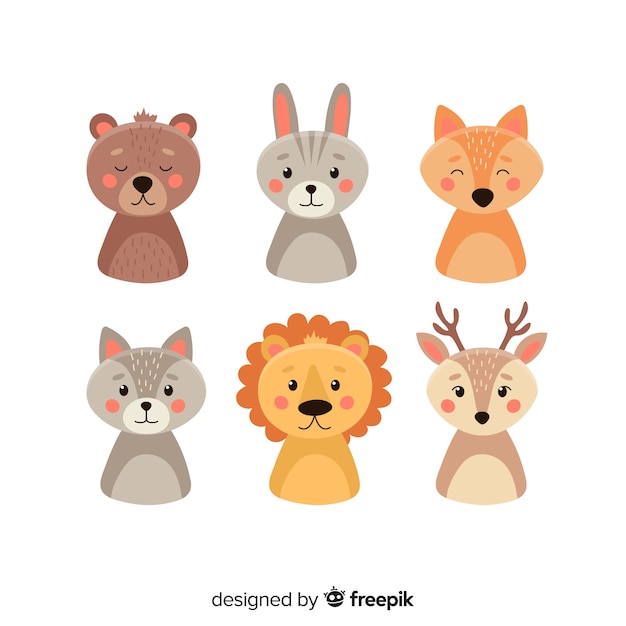 Animal set in children's style