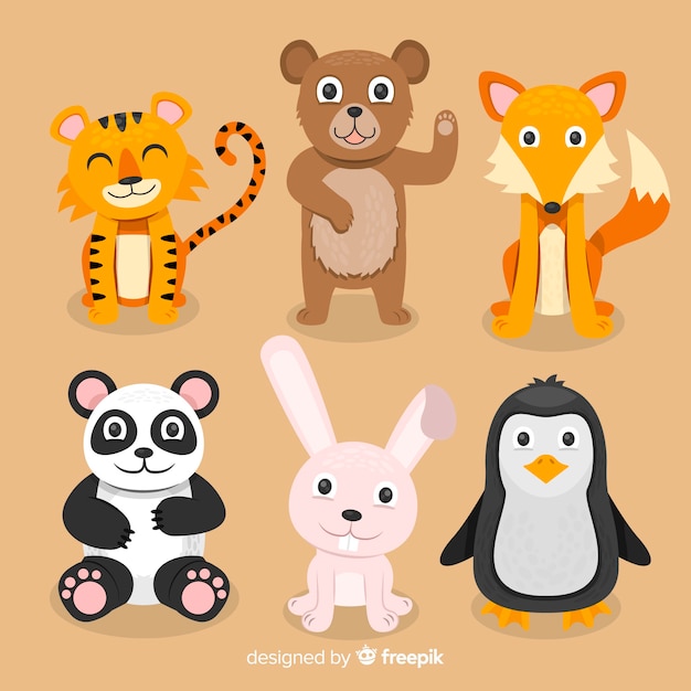 Animal set in kids' style