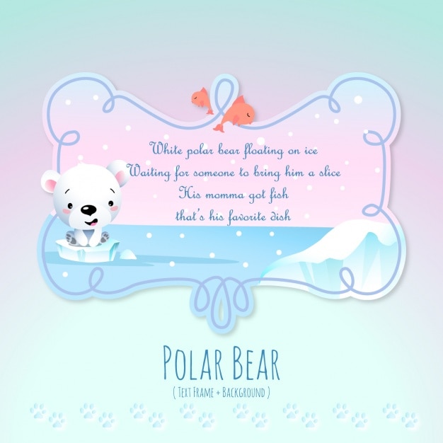 Free vector animal stories, the polar bear