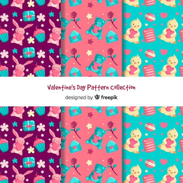 Free vector animal valentine patterns