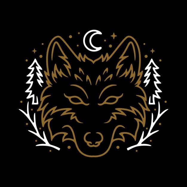 Download Free Animal Wolf Night Line Graphic Illustration Vector Art T Shirt Use our free logo maker to create a logo and build your brand. Put your logo on business cards, promotional products, or your website for brand visibility.