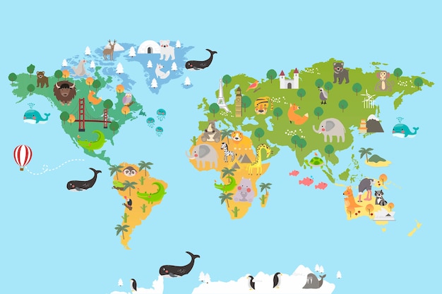 Animal World map