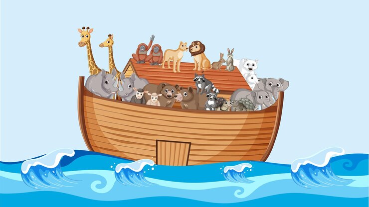 मुफ़्त वेक्टर animals on the ark a biblical journey