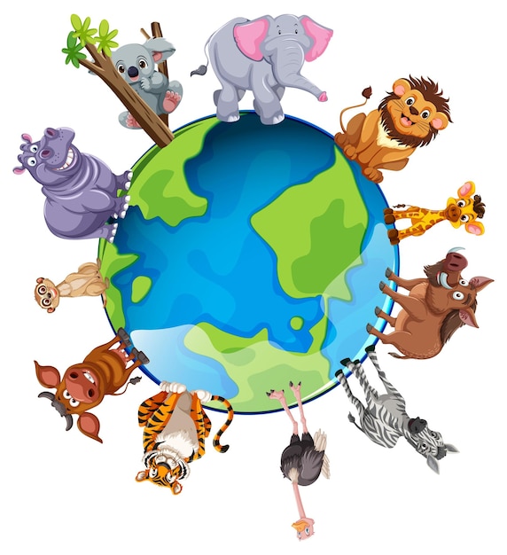 Free vector animals around the world unity