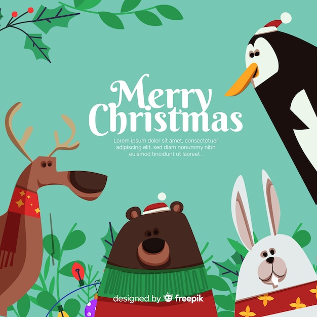 Animals in christmas