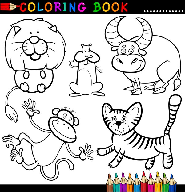 Download Cartoon coloring book - hamster | Premium Vector