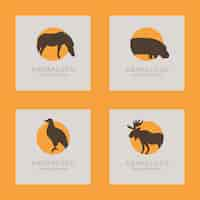 Free vector animals logo templates