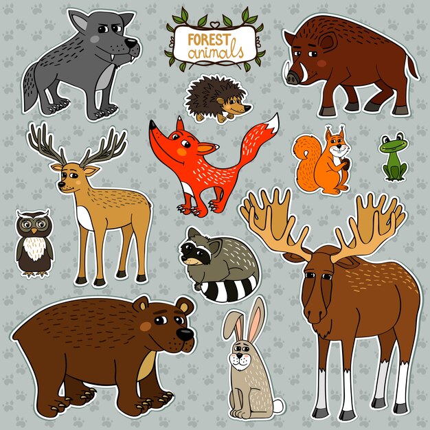 animals owl deer fox