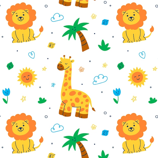 Free vector animals pattern design