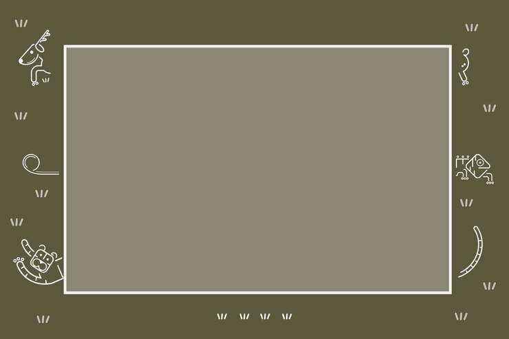 Free Vector animals pattern on a green card template vector