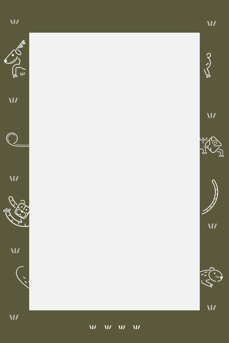 Free Vector animals pattern on a green card template vector