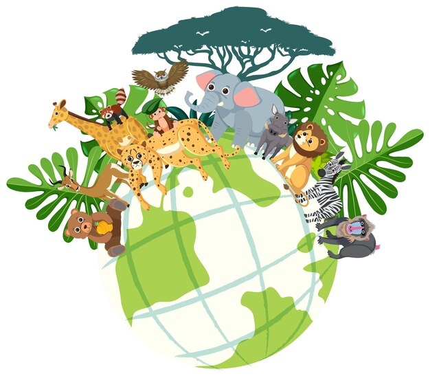 animals standing on earth planet