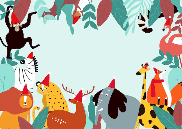 Free vector animals theme template vector illustration