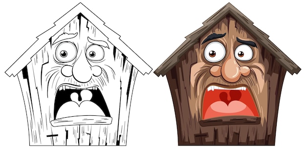 Animated Expressive Cartoon Houses