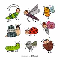 Free vector animated insect collection