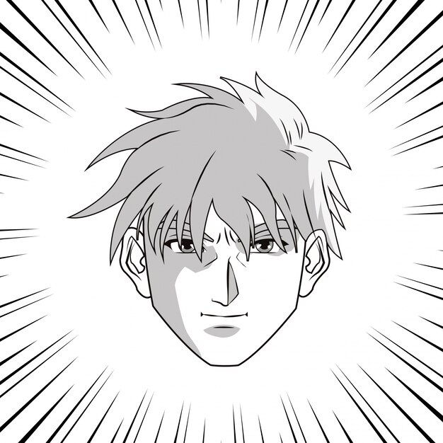 アニメ少年男マンコアイコン プレミアムベクター