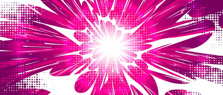 Free Vector anime explosion background with comic burst effect