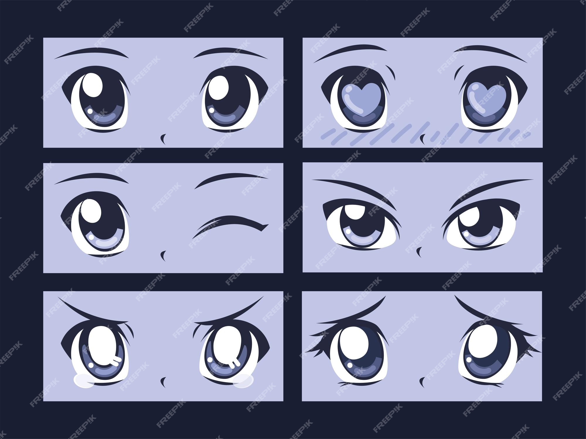 Male anime eyes Vectors & Illustrations for Free Download