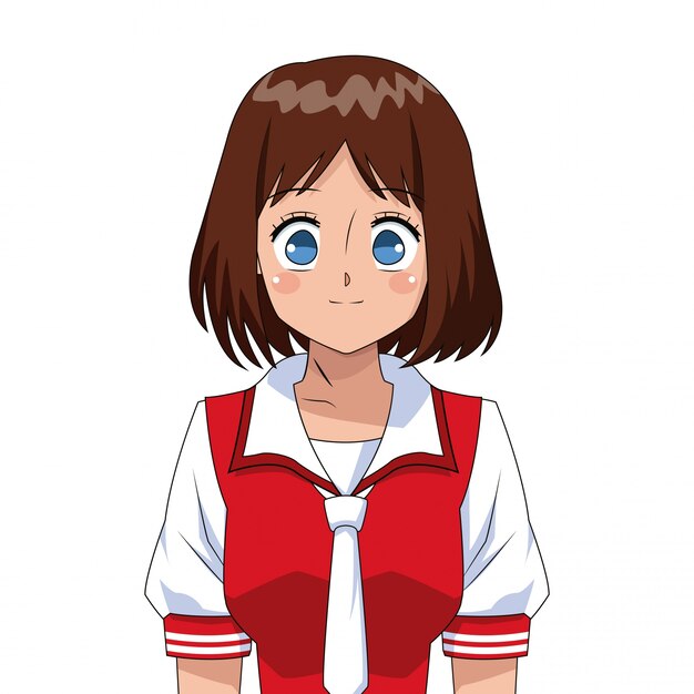 Premium Vector Anime Girl Japanese Character