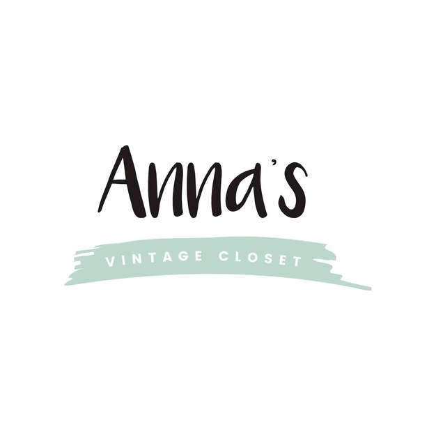 Annas vintage closet logo vector