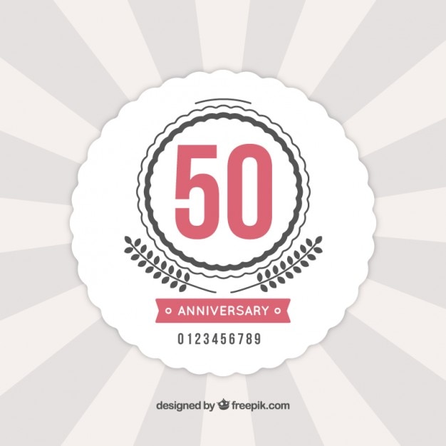 Free vector anniversary background in retro style