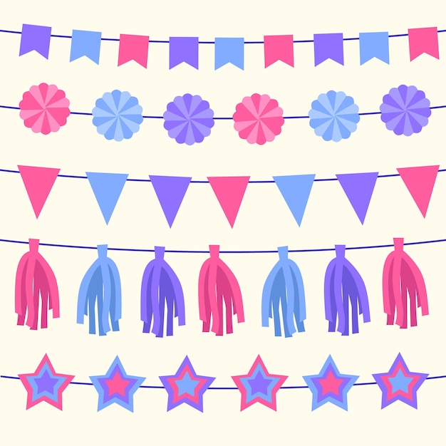 Free vector anniversary birthday decorations