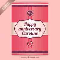 Free vector anniversary card template