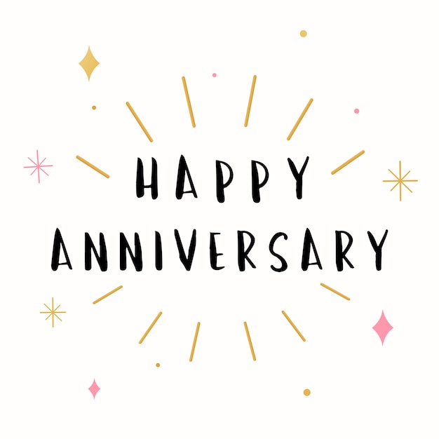 Free Vector anniversary greeting card