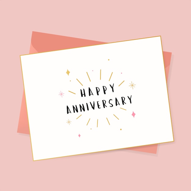 Free vector anniversary greeting card