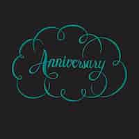 Free vector anniversary typography design illustration