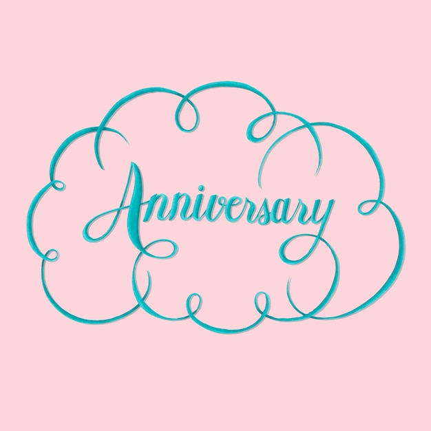 Free vector anniversary typography design illustration