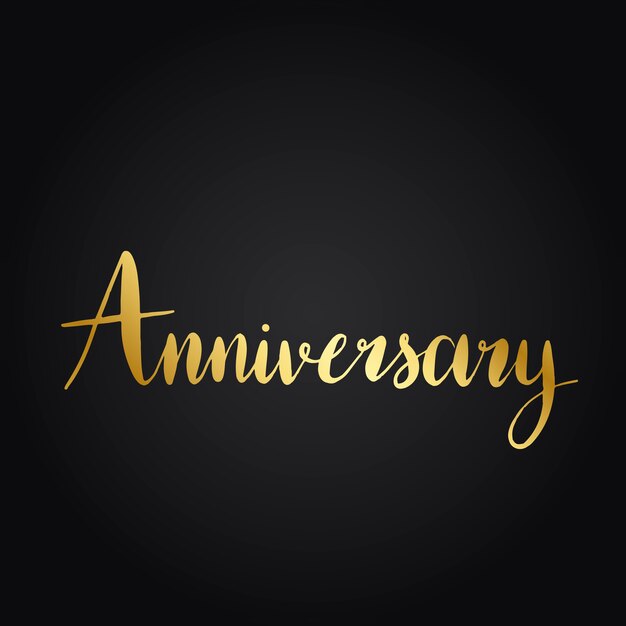 Anniversary wording typography style vector