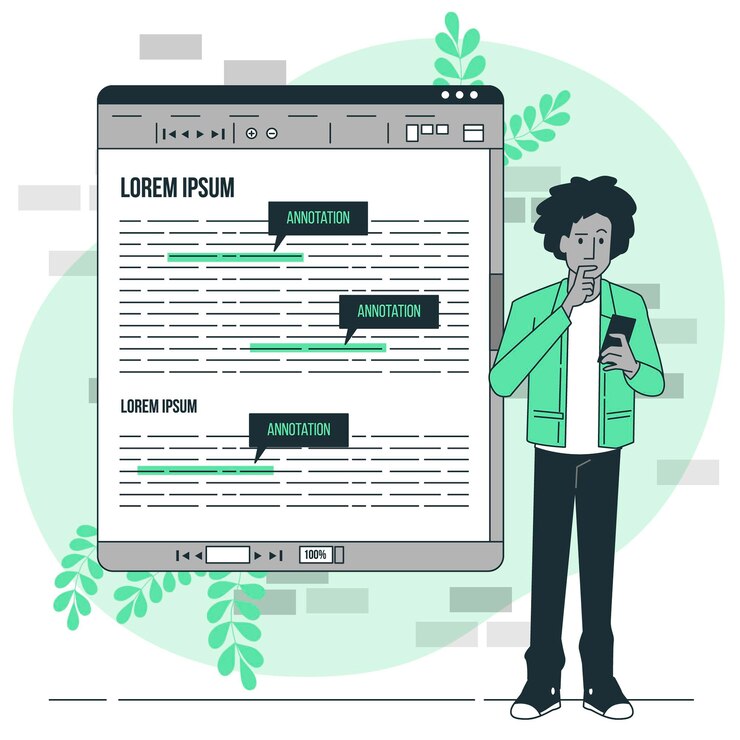 Free Vector annotation concept illustration