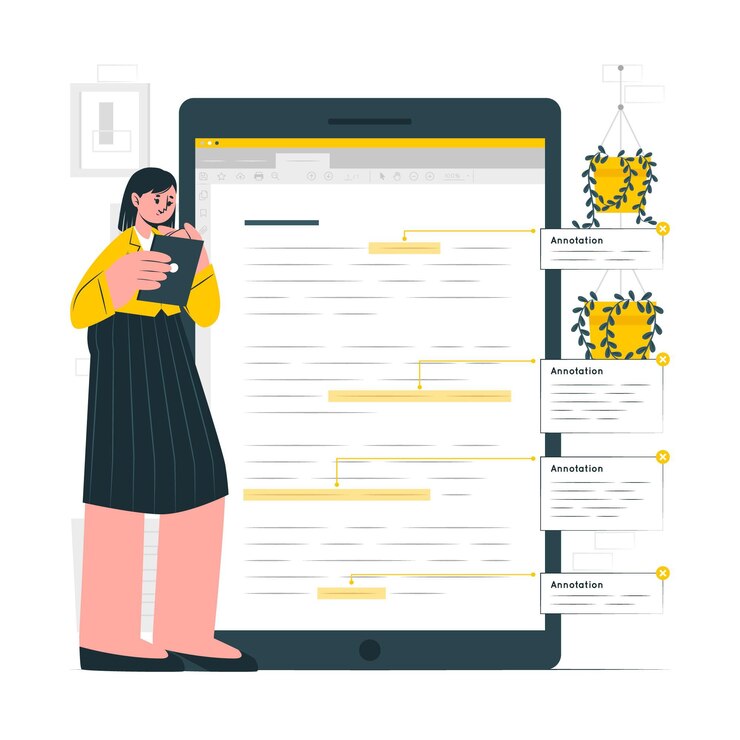 Free Vector annotation concept illustration