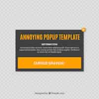 Free vector annoying pop up with flat design