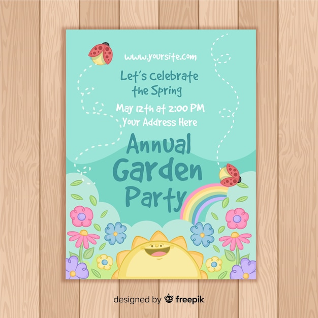 Annual garden party flyer