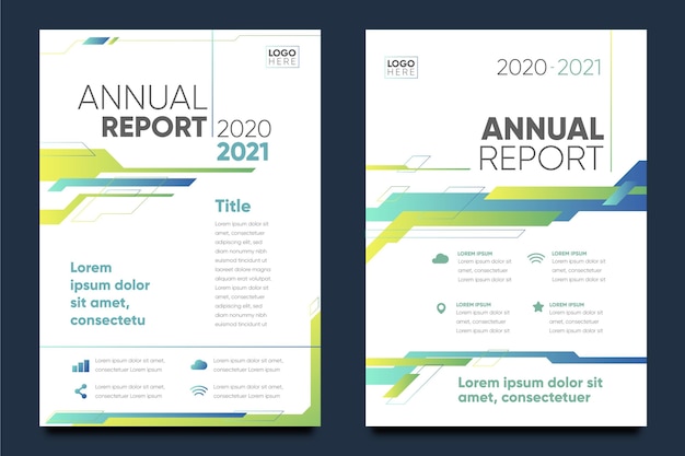 Бесплатное векторное изображение Годовой отчет 2020/2021