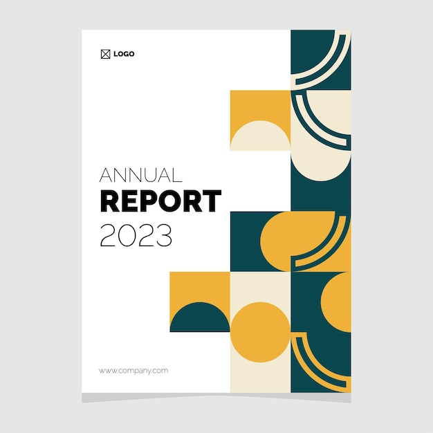 Free vector annual report 2023 business brochure flyer template