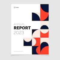 Free vector annual report 2023 business brochure flyer template