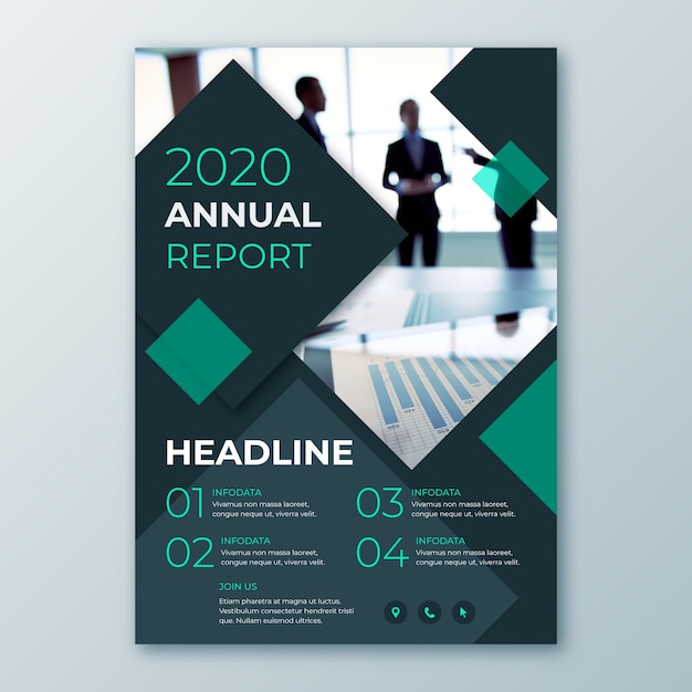 Annual report abstract template with image