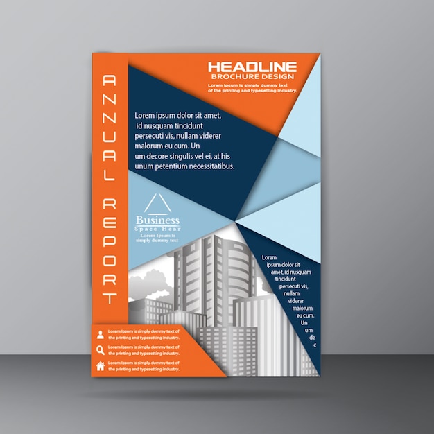 Annual report brochure template for corporate company purpose