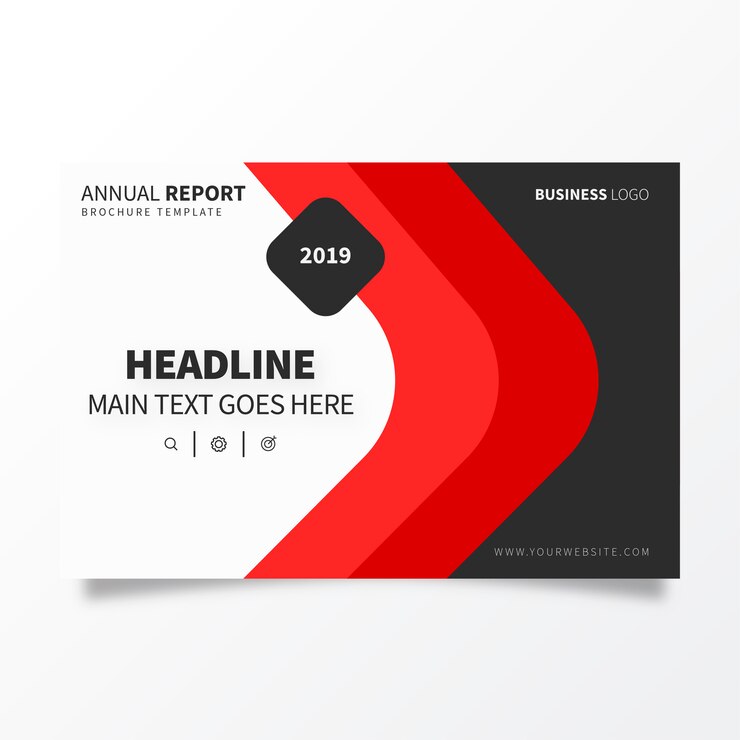 Free Vector annual report brochure template