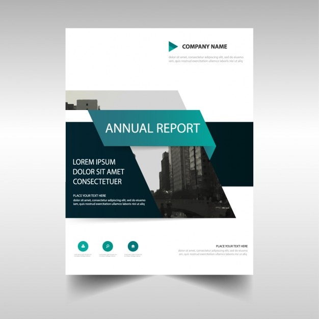 Free vector annual report brochure