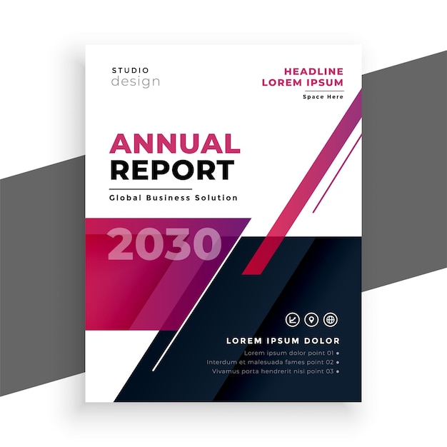 Annual report business brochure template modern design