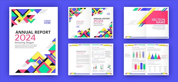 Дизайн шаблона обложки годового доклада