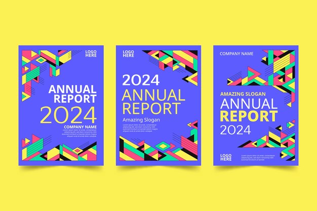 Annual report cover template design