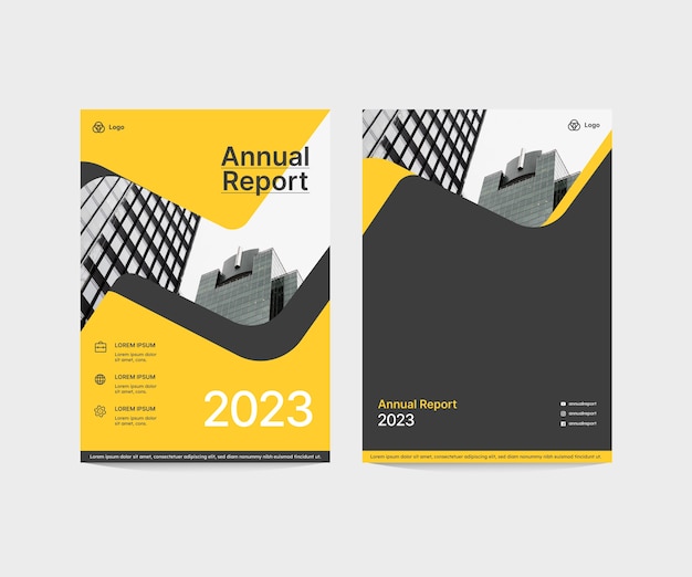 Annual report cover template design