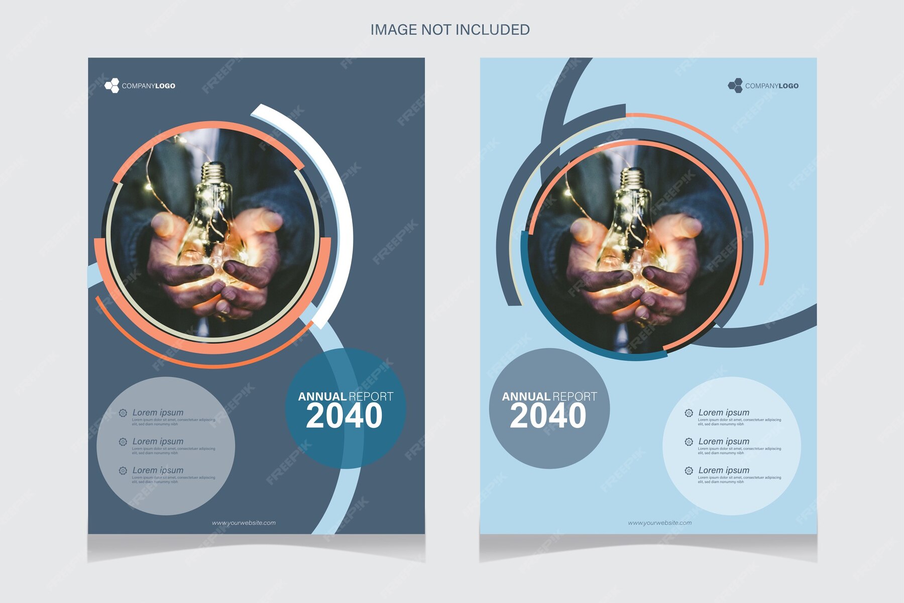 Free Vector | Annual report cover template