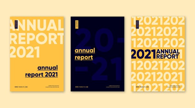 assignment cover page creator Free vector annual report poster