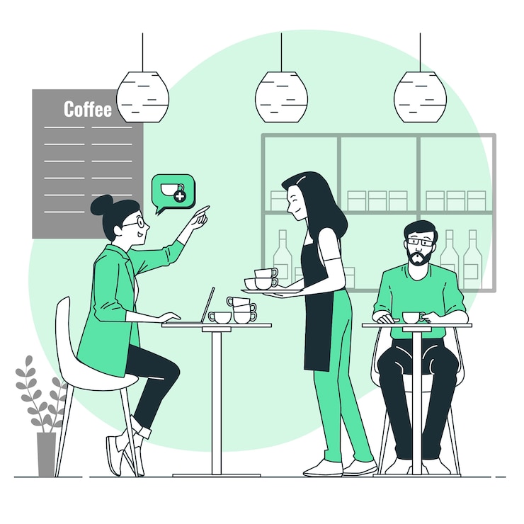 Free Vector another coffee concept illustration